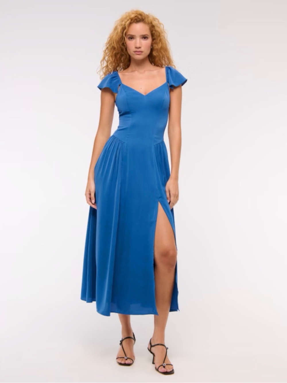Abercrombie & Fitch Cobalt Blue Midi Dress